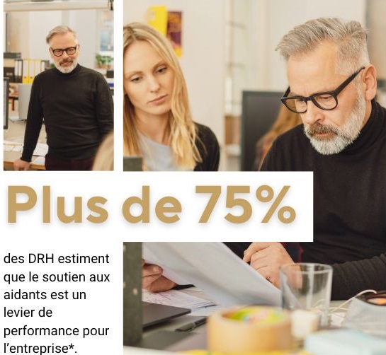 Plus de 75% des DRH estiment que le soutien aux aidants est un levier de performance pour l’entreprise*.